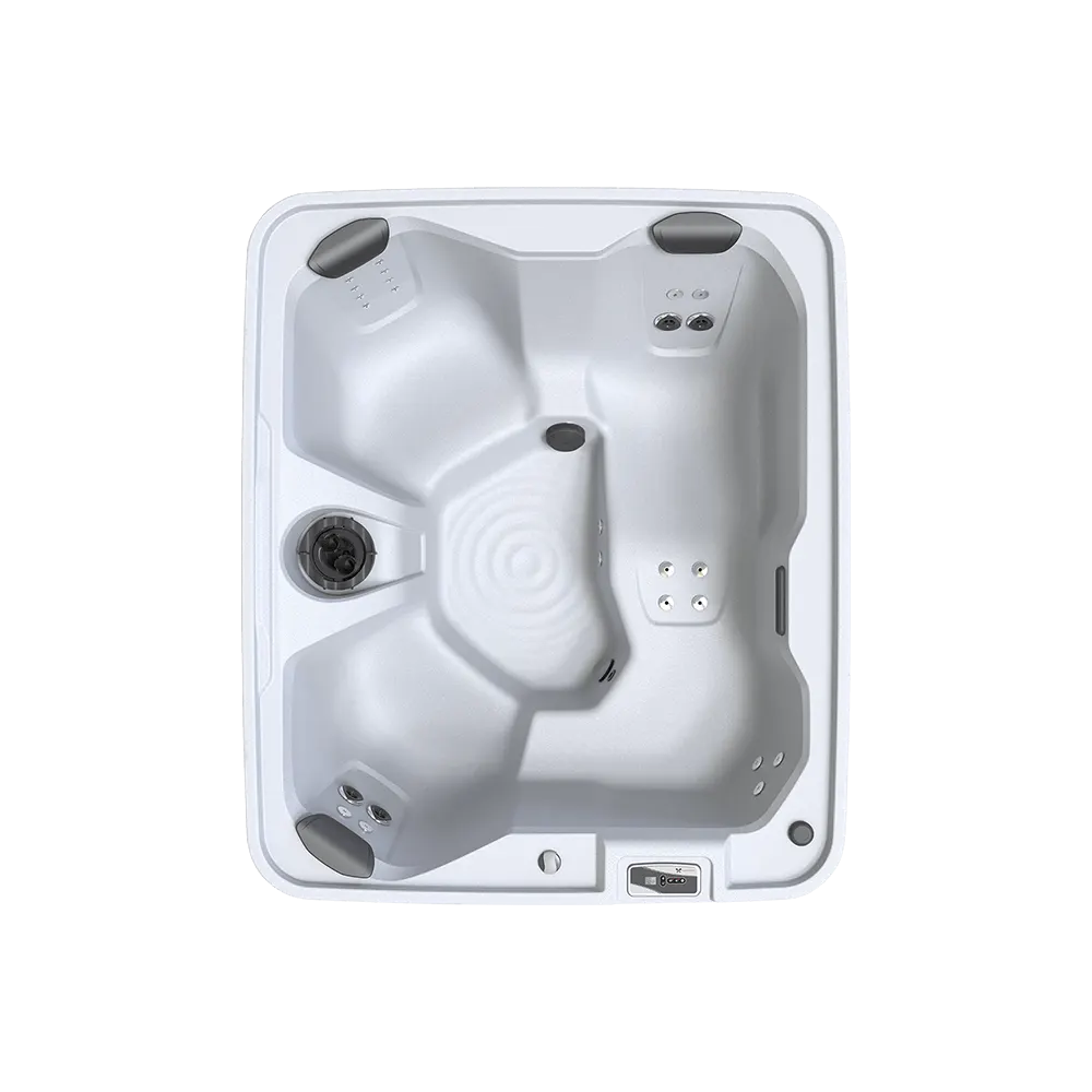Caldera Invite hot tub for 4 people with one lounger in a Palm Beach outdoor settingCaldera Invite hot tub for 4 people with one lounger in a Palm Beach outdoor setting