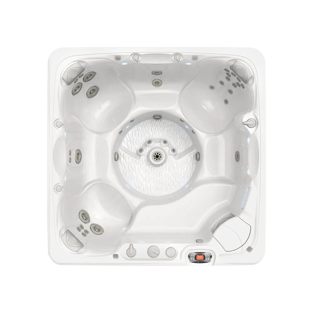 Caldera Reunion hot tub for 7 people with an all-seater layout in a Palm Beach outdoor settingCaldera Reunion hot tub for 7 people with an all-seater layout in a Palm Beach outdoor setting