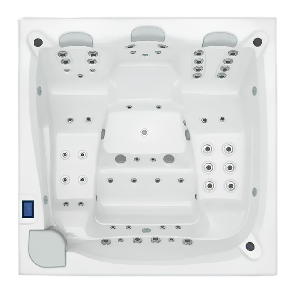 Aquavia Serenity hot tub for 5 people in a Palm Beach outdoor settingAquavia Serenity hot tub for 5 people in a Palm Beach outdoor setting