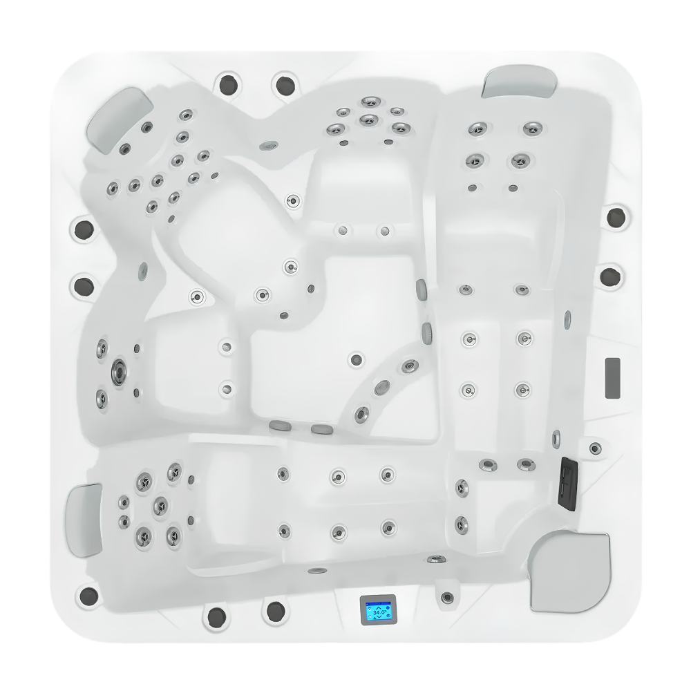 Aquavia Velvet Aurora hot tub for 5 people in a Palm Beach outdoor settingAquavia Velvet Aurora hot tub for 5 people in a Palm Beach outdoor setting