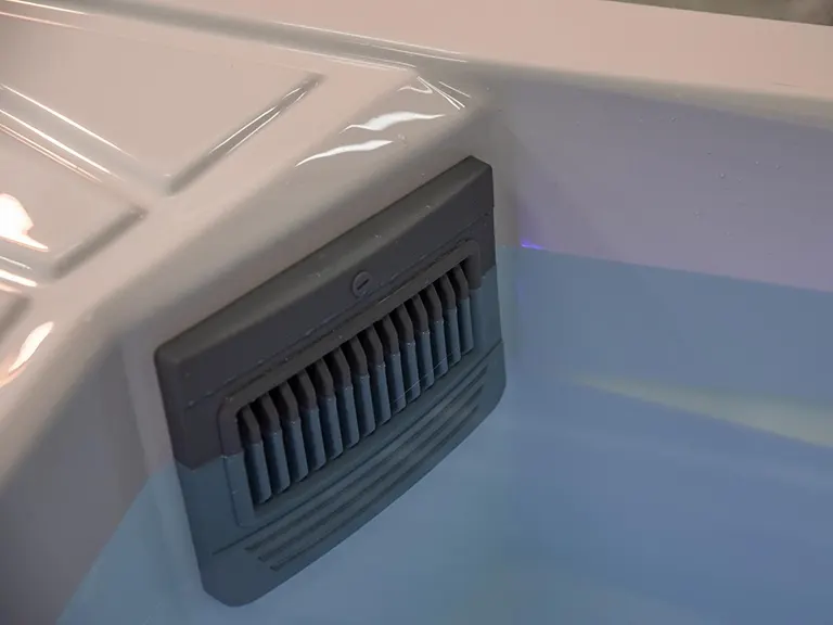 Close-up of the Chill Tubs Pro acrylic shell
