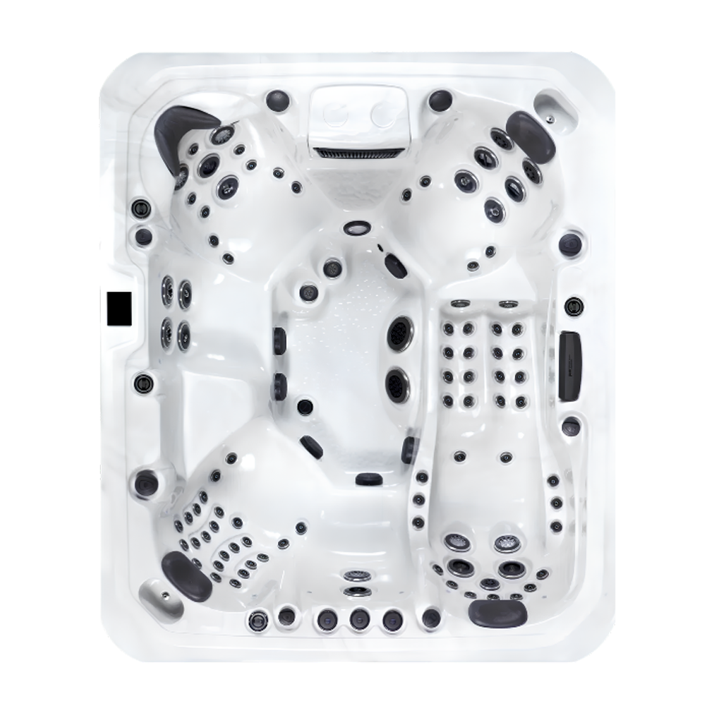 Platinum Maximus hot tub for 6 people in a Palm Beach outdoor settingPlatinum Maximus hot tub for 6 people in a Palm Beach outdoor setting