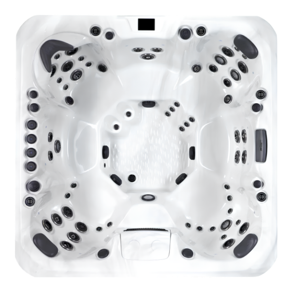 Platinum Oslo hot tub for 7 people in a Palm Beach outdoor settingPlatinum Oslo hot tub for 7 people in a Palm Beach outdoor setting