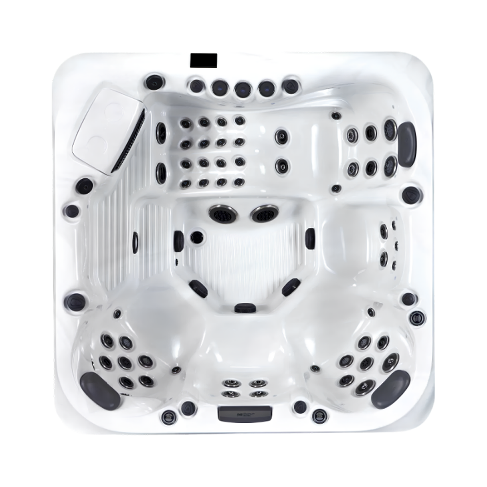 Platinum Portofino hot tub for 5 people in a Palm Beach outdoor settingPlatinum Portofino hot tub for 5 people in a Palm Beach outdoor setting