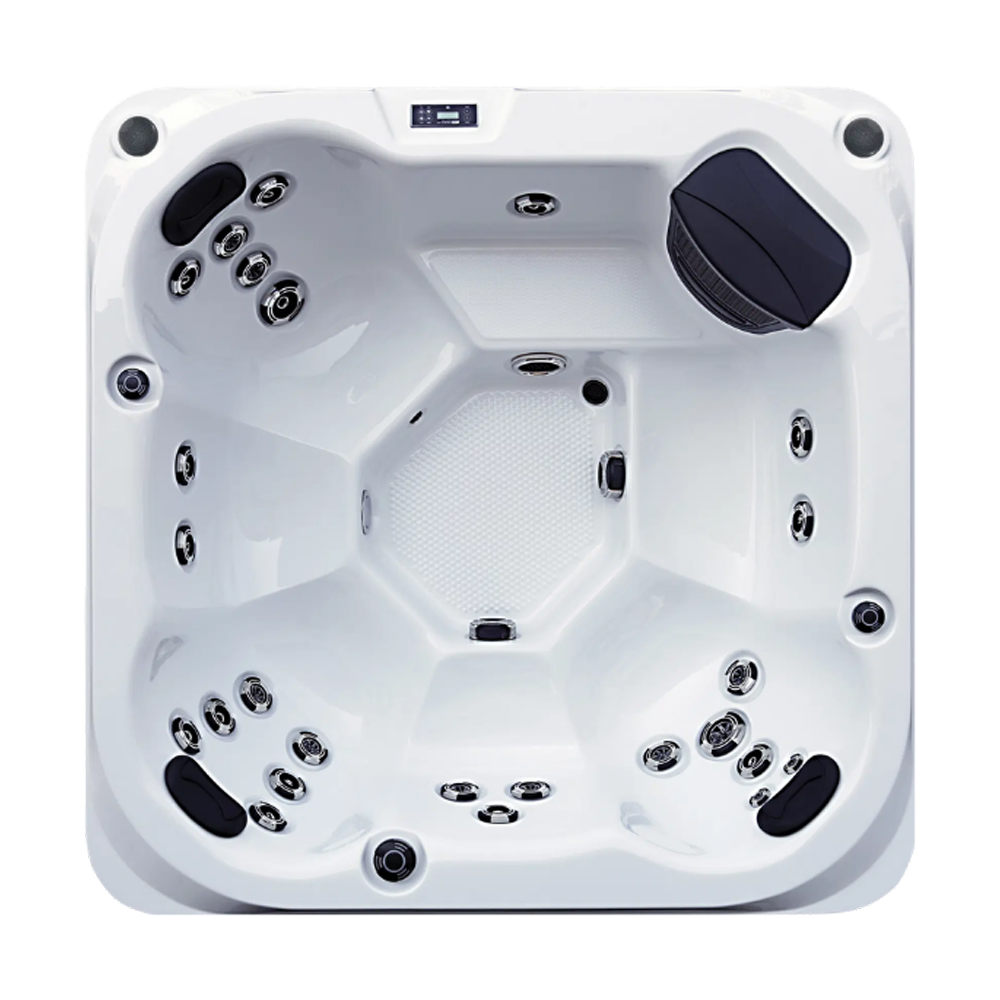 Platinum St Tropez hot tub for 7 people in a Palm Beach outdoor settingPlatinum St Tropez hot tub for 7 people in a Palm Beach outdoor setting