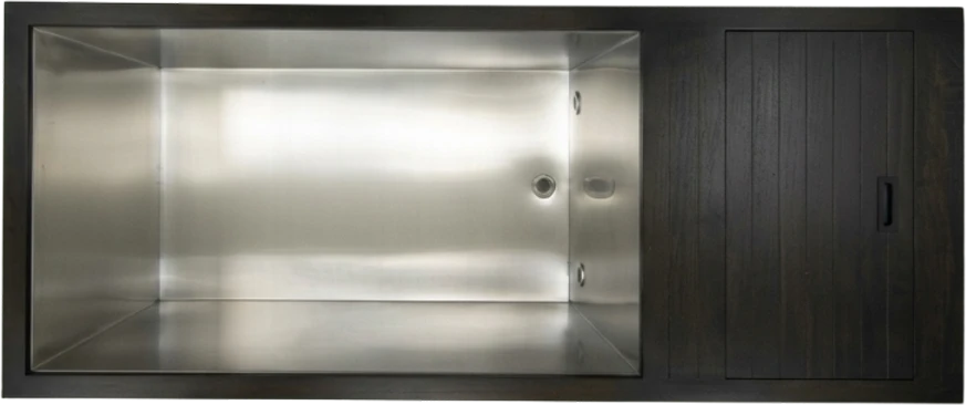Chill Tubs Original stainless-steel cold plunge, top view