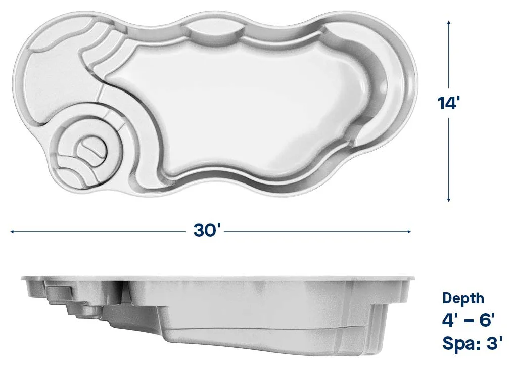 Latham Bermuda 14 Deluxe dimensions drawing