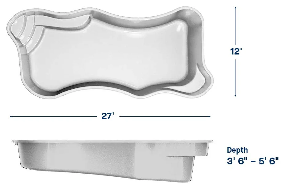 Latham Cape Cod 12 dimensions drawing