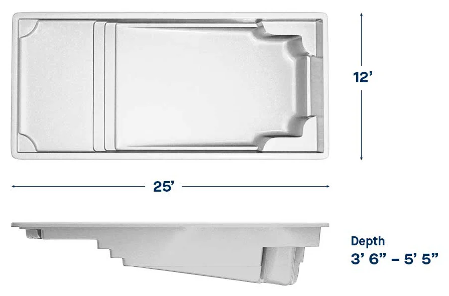 Latham Corinthian 12 dimensions drawing
