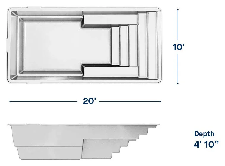 Latham Milan 10.20 dimensions drawing