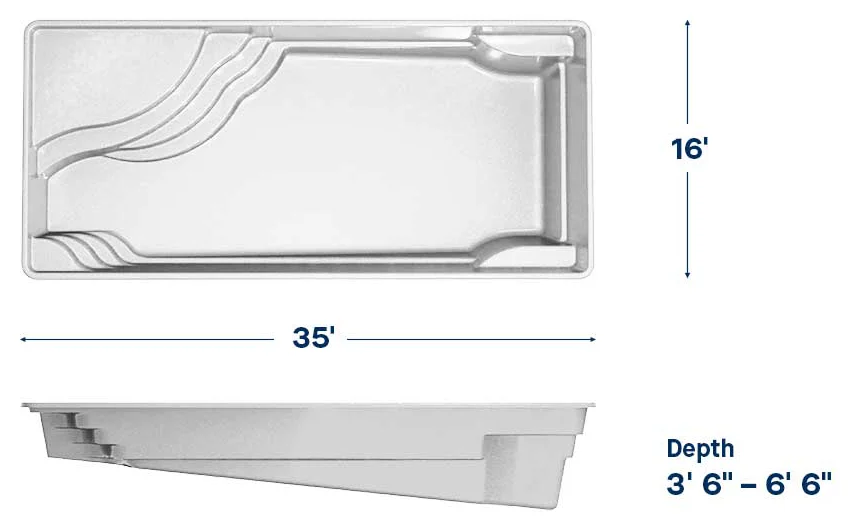 Latham Olympia 16 dimensions drawing