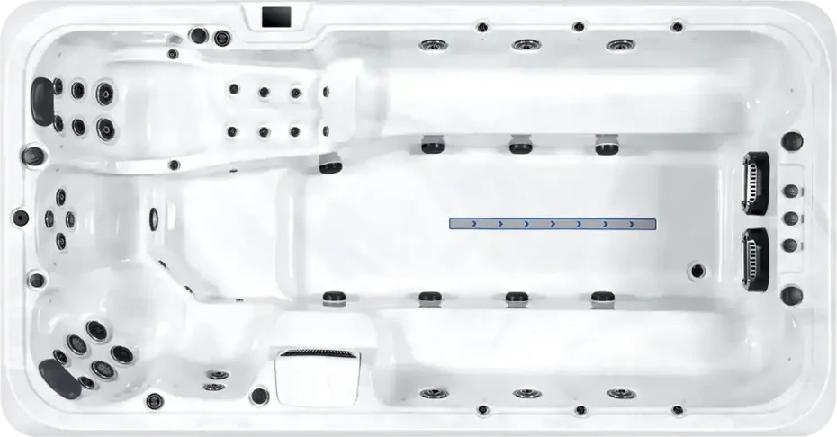 Platinum Titan swim spa seen from above