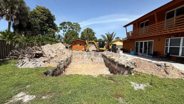 Yard during excavation